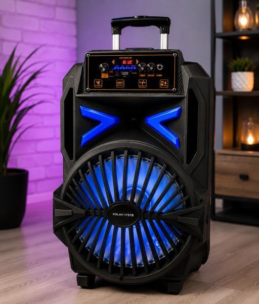 Колонка аккумуляторная KOLAV 1757В Bluetooth/USB/FM Акустика Колонка блютуз KOLAV-1757В фото