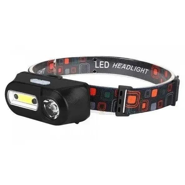 Налобный фонарь BL 1801A /1804A COB XPE + сенсор 18650 USB charge | Фонарик на голову аккумуляторный BL1801A фото