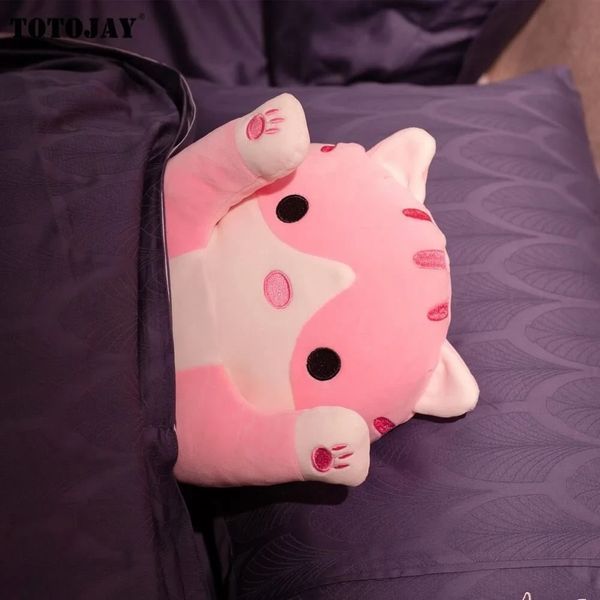 Мягкая детская игрушка Кот Батон 70 см, Розовый / Плюшевая игрушка подушка длинный котенок PINKCAT70 фото