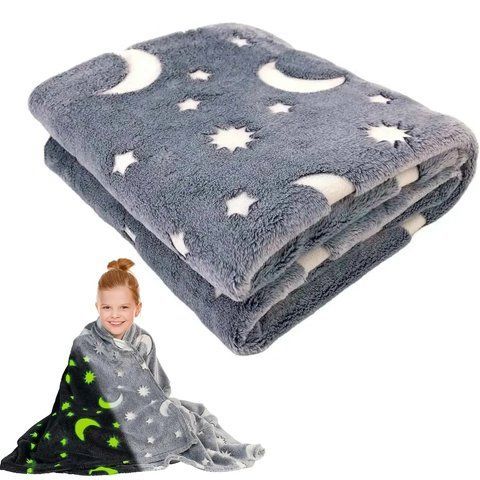 Теплий і ніжний плед для дітей та підлітків, що світиться 100x150 Magic Blanket Сірий BLM150 фото