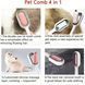 Щетка для вычесывания шерсти домашних животных 4 в 1 Pet Cleaning Comb с массажем и чисткой вещей Pink W28 NNW28 фото 7
