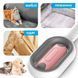 Щетка для вычесывания шерсти домашних животных 4 в 1 Pet Cleaning Comb с массажем и чисткой вещей Pink W28 NNW28 фото 3