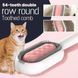 Щетка для вычесывания шерсти домашних животных 4 в 1 Pet Cleaning Comb с массажем и чисткой вещей Pink W28 NNW28 фото 2
