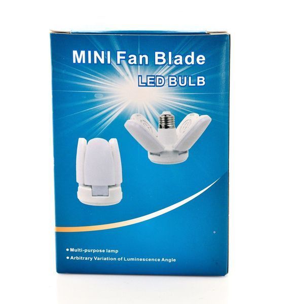 Лампочка складная светодиодная 4 лопасти E27 KK-202 Mini fan blade bulb KK202 фото