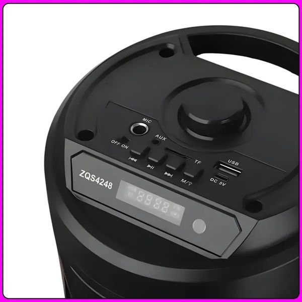 Портативная Bluetooth колонка 2х6.5​​​​​​​" с RGB подсветкой, микрофоном и пультом ДУ&nbsp;ZQS4248 ZQS4248 фото