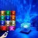 Ночник проектор КУБ с проекцией воды Настольная RGB лампа с эффектом водяной волны NNK22 фото 1