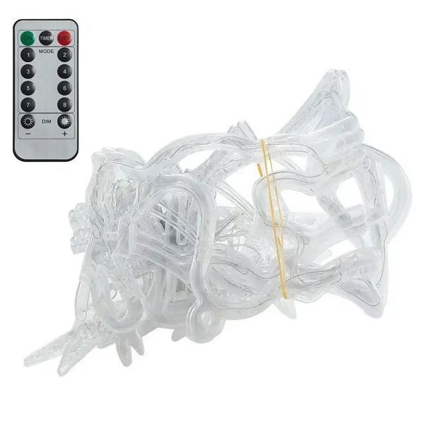 Гирлянда-штора с фигурками 2,5м (138 LED), от 220V, Белая / Гирлянда новогодняя ED138 фото
