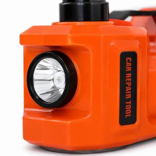 Набір 3в1 електродомкрат, компресор та ліхтар, 180W, 12V, 3.5т, ZSY01-X, Помаранчевий / Електричний домкрат для авто ZSY01-X фото