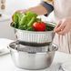 Многофункциональный кухонный набор из нержавеющей стали 3 в 1 Metal Basket Cutter Миска дуршлаг и терка MBC31 фото 4