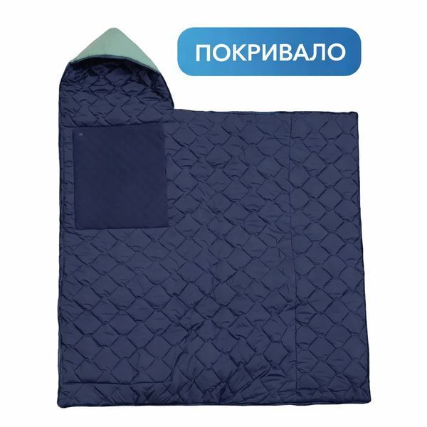 Зимний спальный мешок с подогревом от павербанка USB 215х65 см (до -30&deg;C) / Теплый тактический спальник-одеяло US21565 фото