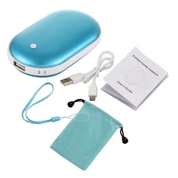 Грелка для рук та повербанк 2 в 1 Pebble hand warmer Грелка-повербанк 5000 mAh Power Bank з підігрівом PHW21 фото