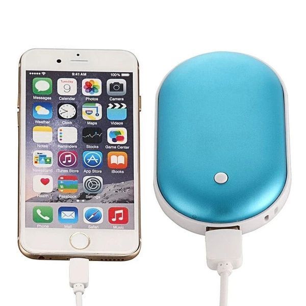 Грелка для рук та повербанк 2 в 1 Pebble hand warmer Грелка-повербанк 5000 mAh Power Bank з підігрівом PHW21 фото