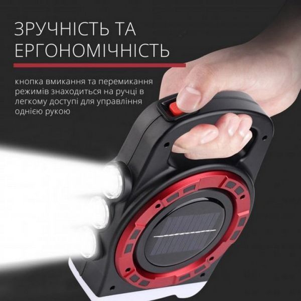 Кемпинговый фонарь с солнечной батареей и Power Bank Hurry Bolt - HB 6678 HB6678 фото