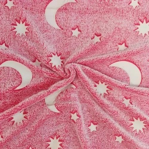 Мягкое одеяло-плед звездное небо 100х150 см Светящийся в темноте Magic Blanket Розовое MBP1005 фото