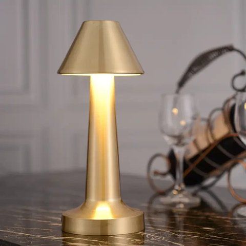 Настільна лампа металева з акумулятором Table Lamp Настільна сенсорна LED лампа TL180 фото