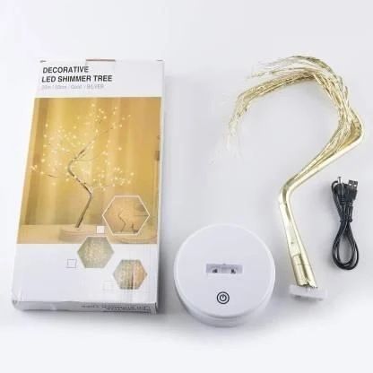 Лед Светильник Ночник Дерево Бонсай Серебристого Цвета с Теплым Светом USB + 3AA USB3AA фото