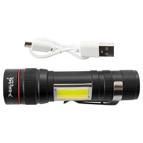 Фонарик ручной аккумуляторный Bailong BL-520 T6 + COB BL520 фото
