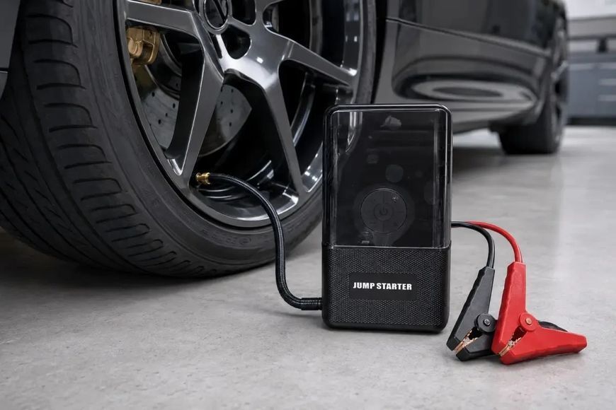 Пускозарядное устройство 965A 4в1 с компрессором 150 PSI Jump Starter 12В, Power Bank, LED фонарь 965A фото