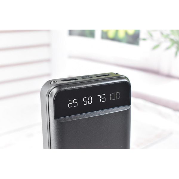 Повербанк KJ-P16 50000 mAh 5В з ліхтариком портативний зарядний пристрій 20000mAh Чорний BLACK KJP16 фото