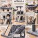Ігровий комплекс для кішок APOLLO-4 з кігтеточкою / Багаторівневий функціональний будиночок 48х48х105 см APOLLO4 фото 7