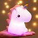 Ночник - светильник в виде Единорога розовый, Ночник силиконовый RGB Единорог Led на аккумуляторе HQ8686 фото 1