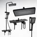 Змішувач для ванної кімнати з душовим гарнітуром Shower Set YLN16001H, чорний матовий YLN16001H фото 5