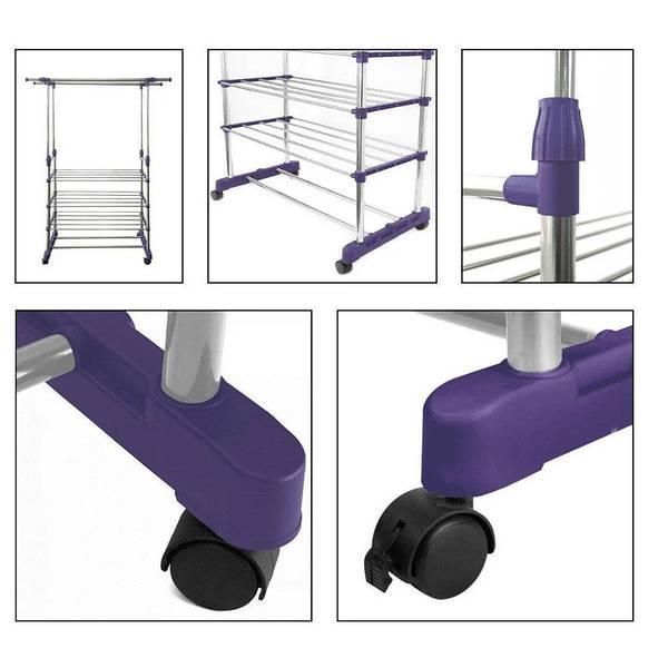 Телескопічна полиця Colgador doble ajustable / вішалка для одягу NO12AJ фото