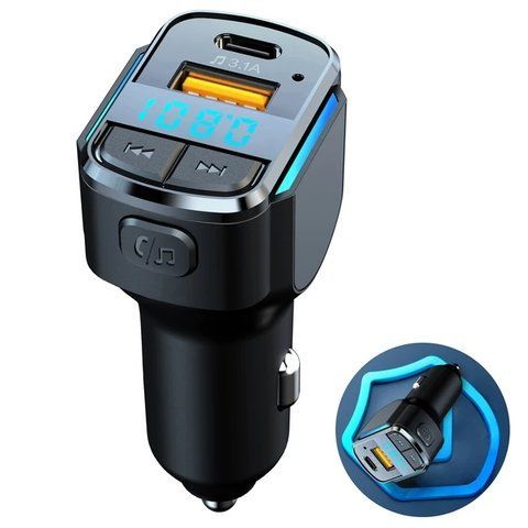 FM-трансмиттер Inspire C34 MP3 25W 12-24V Black (FM-C34) FMC34 фото