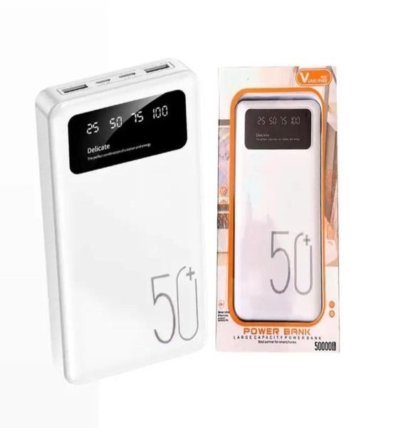 Зарядное устройство Power Bank Viaking N5 50000 mAh. повербанк с дисплеем и фонариком NN55 фото
