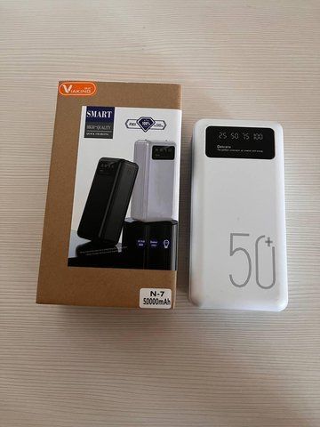 Зарядний пристрій Power Bank Viaking 50000 mAh smartquality N7 на 3 роз'єми з ліхтариком, Портативна бат NN77 фото