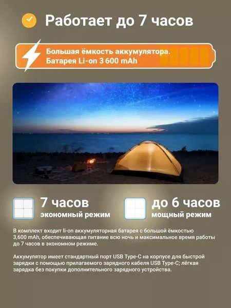 Ручной аккумуляторный светодиодный фонарь&nbsp;с солнечной батареей и функцией PowerBank LD-02 Синий LD02 фото