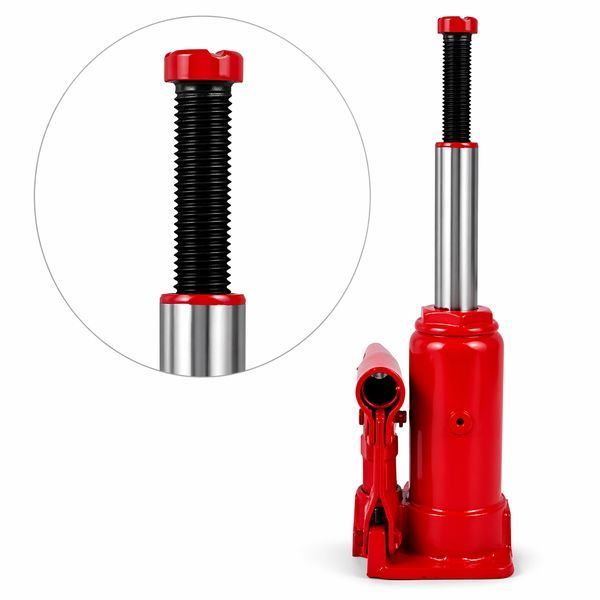 Домкрат гидравлический 5 тонн для авто / Стальной однократный домкрат / Бутылочный домкрат DOM3000 фото