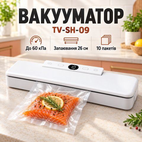 Вакууматор TV-SH-09/Vacuum Fresh Вакуумний пакувальник TVSH09 фото