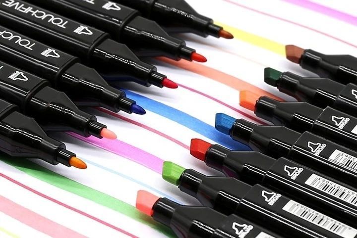 Маркеры TOUCH Sketch Marker Black 80 шт разноцветные + сумка TOUC80 фото