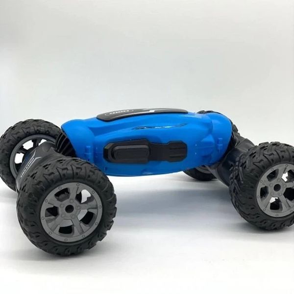 Трукова радіокерована машинка перевертень Hyper Leopard-2 32х20х7см, звук, світло Синій LEO32 фото