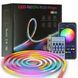 Розумна неонова стрічка від USB, 10 м, пульт + Bluetooth, Rgb / RGB стрічка / Гнучкий неон / Стрічка світлодіодна AN5681 фото 10