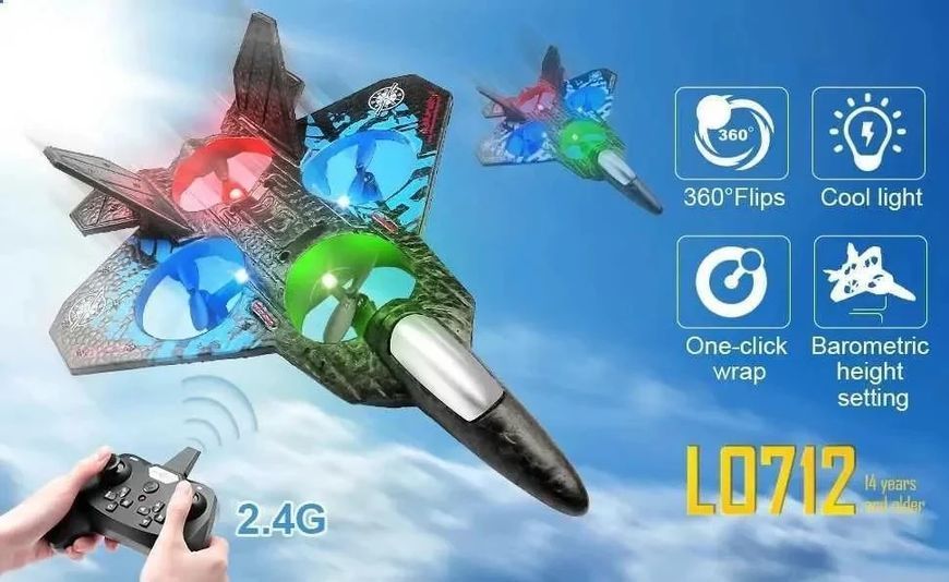 Истребитель военный на радиоуправлении L0712 из пенопласта L0712 фото