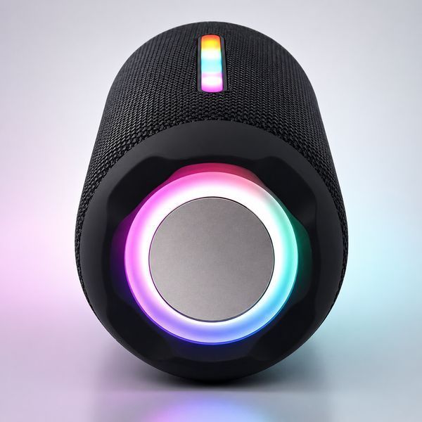 Портативная Bluetooth колонка JC-500 10 Вт с RGB LED подсветкой, аккумуляторная беспроводная мини-колонка JC500 фото