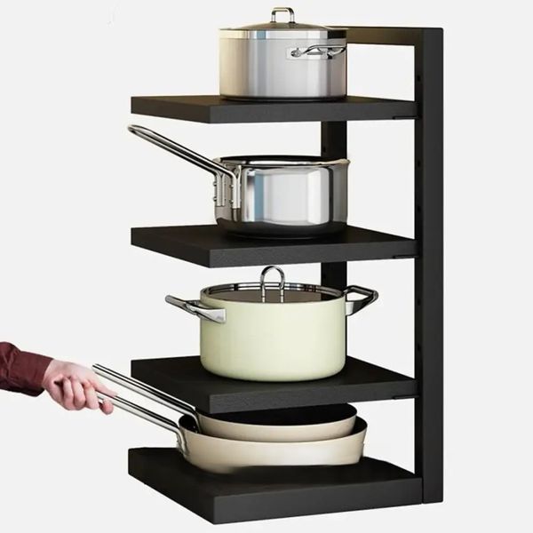 Кухонна полиця для зберігання каструль, 3 рівня Kitchen shelf for storing pots / Полиця на кухню для посуду KSF33 фото