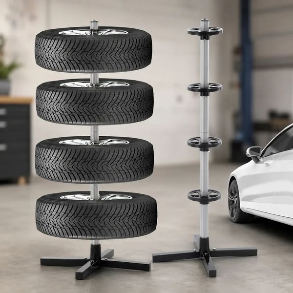 Подставка для колес до 100 кг 26X-82 / Стойка для хранения шин Garden Line на 4 колеса 26X82 фото