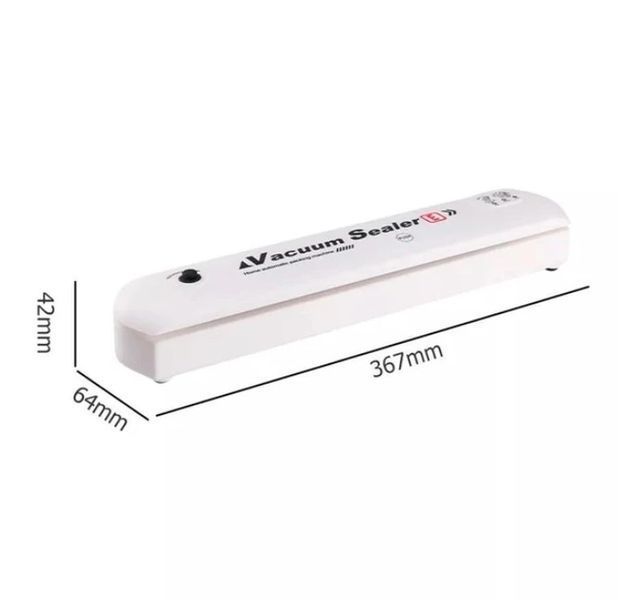 Вакуумний пакувальник продуктів білий Vacuum Sealer кухонний вакууматор для дому SEAL270 фото