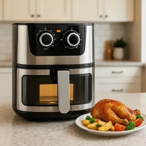 Безмасляна електрична Аерогриль Rainberg RB-2269 на 8 л 4200 W RB2269 фото