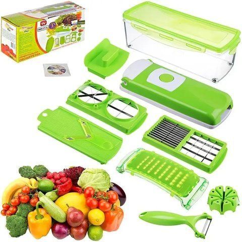 Овощерезка с насадками и контейнером 1.5 л для нарезки Nicer Dicer X3-180 29&times;14&times;12 см DICER2914 фото