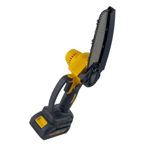 Цепная пила аккумуляторная мини Crownberg CB-3992 2 аккумулятора шина 15 см с кейсом 64 В СВ-3992 фото