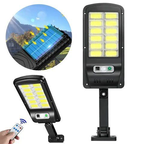 Вуличний&nbsp;ліхтар на сонячній батареї LED Solar Street Light BK-128B-12COB з&nbsp;датчиком руху та&nbsp;пультом BK128B фото