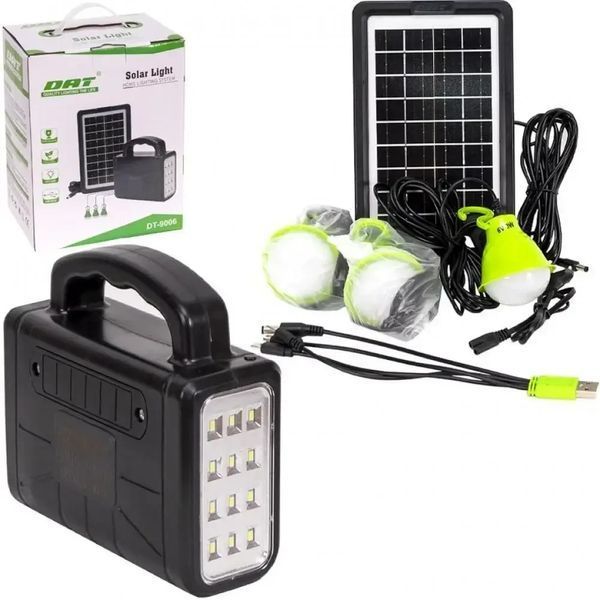 Портативная автономная солнечная система Solar Light DT-9006 переносной фонарь с солнечной панелью DT9006 фото
