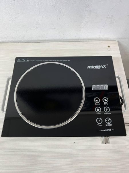 Інфрачервона плита 3500Вт, minMAX MN-7038, Чорна / Настільна електрична плита / Електроплита на одну конфорку MN7038 фото