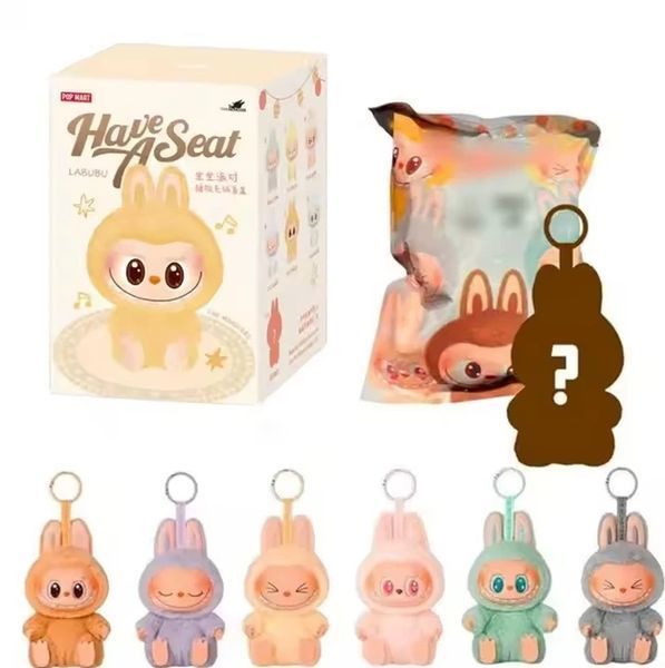 Мягкая подвесная игрушка Лабубу 15см ГОЛУБОЙ Pop Mart Labubu Art The Monsters плюшевый брелок VIOLET15 фото