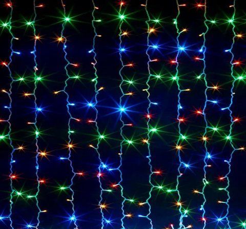 Гірлянда Водоспад 240 LED, розмір 2х2м Мультицвет RD-080 RD080 фото