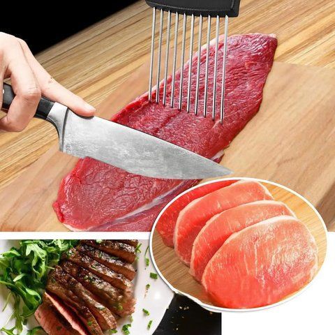 Тримач для різання продуктів універсальний з нержавіючої сталі для різання HGF65 фото